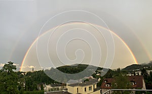 Rainbow over Switzerland photo