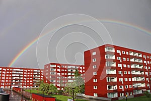 Rainbow over Varvet in LuleÃ¥