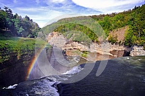 Rainbow Over Waterfall