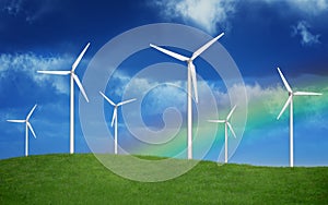 Rainbow over Windfarm