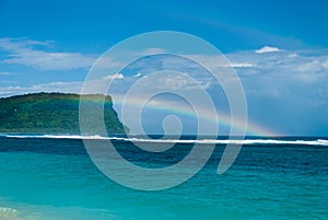 Rainbow on a Pacific Island