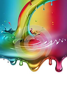 Rainbow paint splash