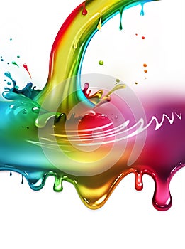 Rainbow paint splash