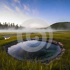 Rainbow Paradise in Yellowstones Natural Hot Springs