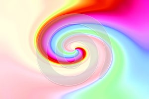 Rainbow pastel color Spiral Fabric Isolated on pattern abstract background