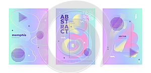 Rainbow Pastel Cover. Abstract Gradient Elements.