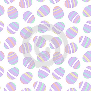 Rainbow Pastel Easter Egg Seamless Pattern Background