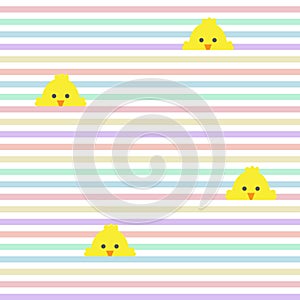 Rainbow Pastel Easter Egg Seamless Pattern Background