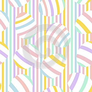 Rainbow Pastel Easter Egg Seamless Pattern Background