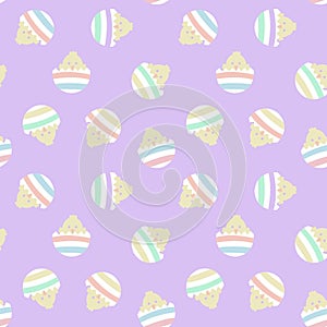 Rainbow Pastel Easter Egg Seamless Pattern Background