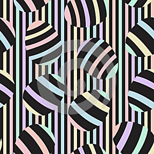 Rainbow Pastel Easter Egg Seamless Pattern Background