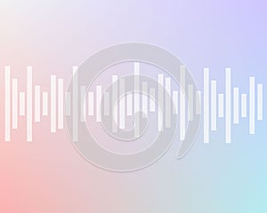 Rainbow pastel sound music wave