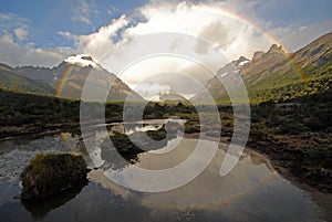 Rainbow in Patagonia. Argentina.