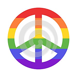 Rainbow peace sign