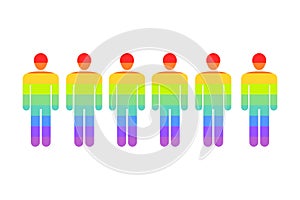 Rainbow people - LGBTQ concept