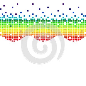 Rainbow pixel background. Mosaic background