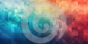 Rainbow pixelated background, horizontal banner image. Generative AI