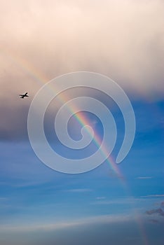 Rainbow and Plane