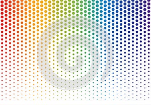 Rainbow polka dots background