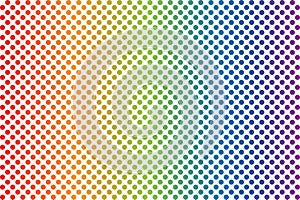 Rainbow polka dots background - Vector illustration