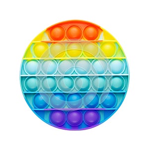 Rainbow popit fidget toy isolated photo