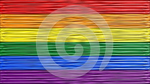 Rainbow pride flag of LGBT organization