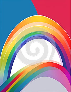 Rainbow Pride Vector Design, harmonious rainbow gradient that spans across the design