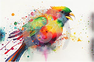 Rainbow Quetzal bird