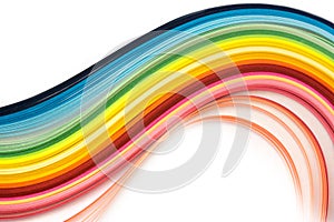 Rainbow quilling paper strips