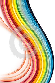 Rainbow quilling paper strips