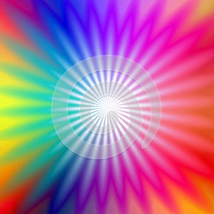 Rainbow radial glow photo