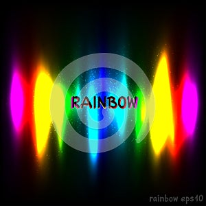 Rainbow radiance dark background
