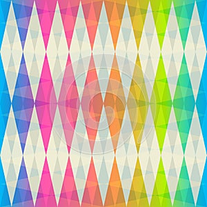 Rainbow rhombus seamless pattern