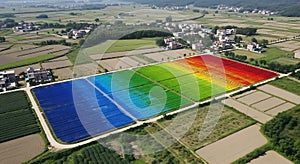 Rainbow Rice Fields in Rural China