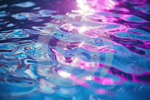 Rainbow ripples on the water, colorful background