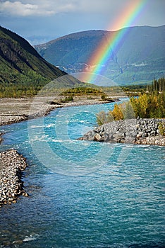 Rainbow and river
