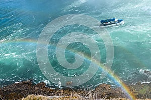 Rainbow on river