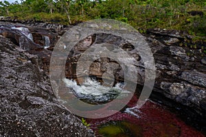 The rainbow river or five colors river is in Colombia