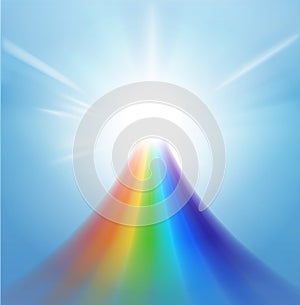 Rainbow road, heaven, rainbow bridge, white light