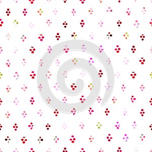 Rainbow round blob confetti seamless vector print.