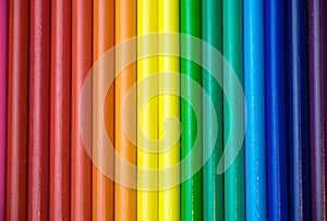 Rainbow Row of Colored Pencils