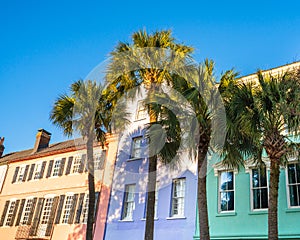 Rainbow Row Houses Charleston SC