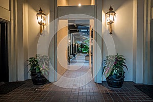 Rainbow row street in charleston south carolina scenery and hist