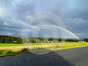 Rainbow in the Scottish Highlands, Scotland