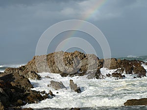 Rainbow on sea