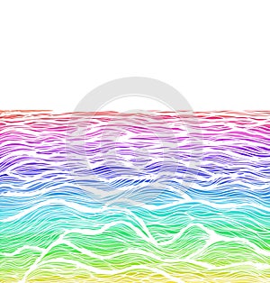 Rainbow sea graphic . vector illustration