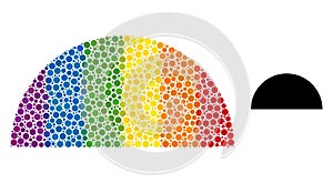Rainbow Semisphere Mosaic Icon of Spheres photo