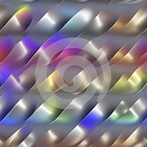 Rainbow and silver gradient with smooth color transitions. AI-Generated.