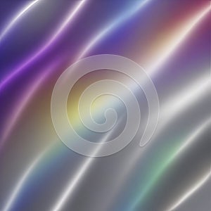 Rainbow and silver gradient with smooth color transitions. AI-Generated.