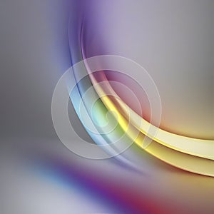 Rainbow and silver gradient with smooth color transitions. AI-Generated.